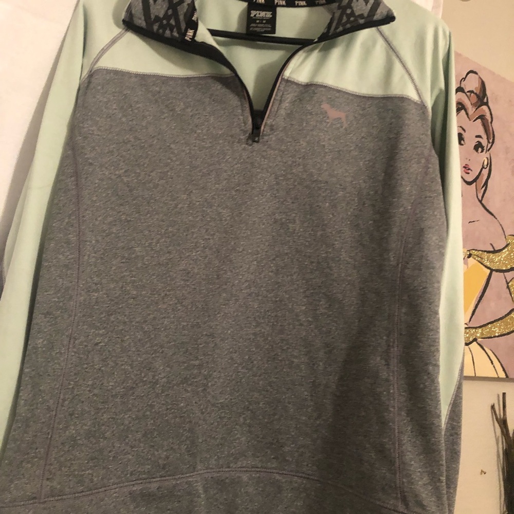 Pink 1/4 zip hoodie